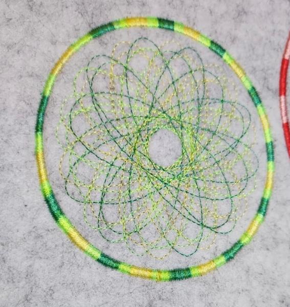 ITH Stickdatei Untersetzer und Glasabdeckung Spiro